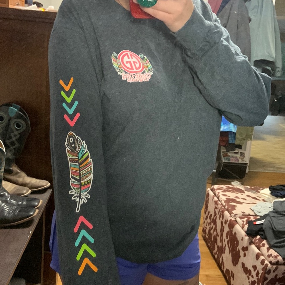 Girlie Girl Feather Long Sleeve Shirt